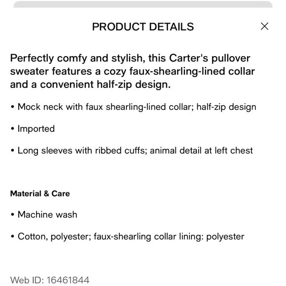 Carters 4T pullover - Picture 7 of 7